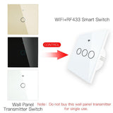 Moes RF433 Smart Wirelesss Wall Glass Panel Transmitter Touch Switch Multi-control Remote EU, view 5