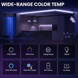 Moes Smart Ble Led Bulb Dimmable Light 9W E27 Bulbs Color Adjustable Works With Alexa, view 2