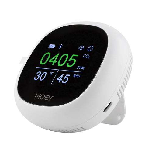 MOES BLE Smart Carbon Dioxide Tester Portable CO2 Temp Humi Air Quality Monitor