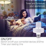 MOES WiFi Smart Light Bulb Adapter Lamp Holder Base AC 85-250V Timmer Remote E27 Lampholder, view 4