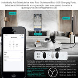 Moes WiFi Smart Power Strip Surge Protector 4 Plug Outlets Electric Socket with USB/Type C [Brazil Version], view 5