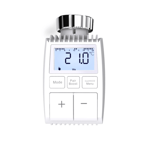 Moes Smart Programmable Radiator Actuator Valve Tuya ZigBee3.0 Round Screen Thermostat Temperature Controller