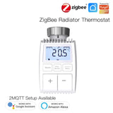 Moes Smart Programmable Radiator Actuator Valve Tuya ZigBee3.0 Round Screen Thermostat Temperature Controller, view 3