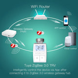 Moes Smart Programmable Radiator Actuator Valve Tuya ZigBee3.0 Round Screen Thermostat Temperature Controller, view 4