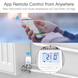 Moes Smart Programmable Radiator Actuator Valve Tuya ZigBee3.0 Round Screen Thermostat Temperature Controller, view 6