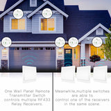 Moes Smart RF433 Transmitter Push Button Switch Multi-Control Self-powered EU, view 2