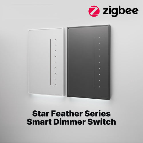 Moes Star Feather Series US Standard Smart Zigbee Dimmer Switch, 2A Load, Neutral Wire Required