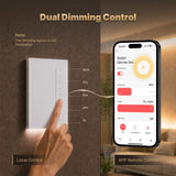 Moes Star Feather Series US Standard Smart Zigbee Dimmer Switch, 2A Load, Neutral Wire Required, view 2