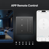 Moes Star Feather Series Zigbee Smart Curtain Switch Anti-Glare Touch Panel Flowing Backlight EU Version, view 2