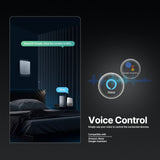 Moes Star Feather Series Zigbee Smart Curtain Switch Anti-Glare Touch Panel Flowing Backlight EU Version, view 3