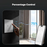 Moes Star Feather Series Zigbee Smart Curtain Switch Anti-Glare Touch Panel Flowing Backlight EU Version, view 5