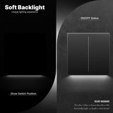 Moes Star Feather Series WiFi Smart Switch Push Button With Neutral Wire Light Scene 2in1 Switch EU Version, view 5