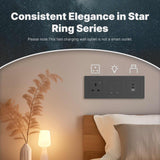 Moes Star Ring 30W/65W Fast Charging PD3.0 Wall Electrical Outlet Charger GaN Socket 3 Ports Type C USB A, view 4