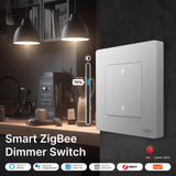 MOES Star Ring ZigBee Smart Dimmer Switch for Light Dimming Work with Alexa Google Home Dimmable 1-3Gang, view 2