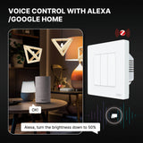 MOES Star Ring ZigBee Smart Dimmer Switch for Light Dimming Work with Alexa Google Home Dimmable 1-3Gang, view 6