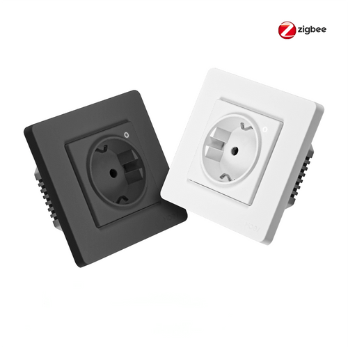 Moes Star Ring ZigBee Smart Socket EU Wall Embedded Outlet Energy Monitor