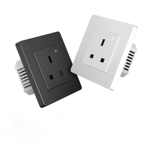 Moes Star Ring ZigBee Smart Socket UK Wall Embedded Outlet Energy Monitor