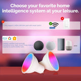 Moes Tuya GU10 Matter WiFi Smart LED Bulb with Voice Control, Dimmable 5W Light 2700-6500K RGB Colors, view 2