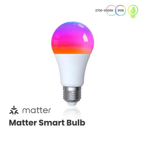 Moes Tuya Matter WiFi Smart LED E27 Dimmable Light Bulbs RGB 2700K-6500K W+C
