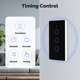 Moes Tuya Matter WiFi Smart Light Switch 2.5D Glass Panel Neutral Wire Required US Version, view 5