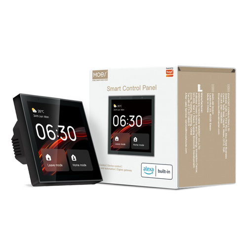 Moes Tuya Wifi Smart Touch Screen Center Control Panel with Voice Control Alexa Built-in ZigBee Gateway Built-in Neutral Wire Required