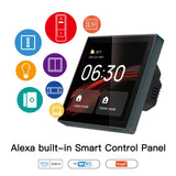 Moes Tuya Wifi Smart Touch Screen Center Control Panel with Voice Control Alexa Built-in ZigBee Gateway Built-in Neutral Wire Required, view 2