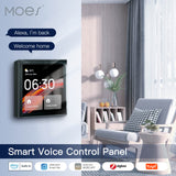 Moes Tuya Wifi Smart Touch Screen Center Control Panel with Voice Control Alexa Built-in ZigBee Gateway Built-in Neutral Wire Required, view 3