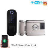 Moes Wifi Tuya Smart Door Lock Fingerprint Digital Password Lock, view 2