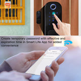 Moes Wifi Tuya Smart Door Lock Fingerprint Digital Password Lock, view 4