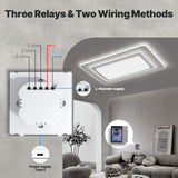 Moes Tuya WiFi 3.5-inch Smart Center Touch Control Panel 3 Relays Physical Buttons Ble Sigmesh Hub Built-in Neutral Wire Required, view 4