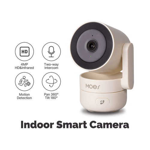 Moes Tuya WiFi 4MP Indoor Security Camera with Night Vision and Motion Detection