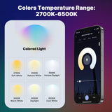 Moes Tuya ZigBee Smart LED Downlight Round Spotlights 9/12W RGB Color Dimming Lamp Work with Alexa Google Home, view 2
