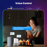 Moes Tuya ZigBee Smart LED Downlight Round Spotlights 9/12W RGB Color Dimming Lamp Work with Alexa Google Home, view 4