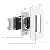 Moes WiFi 3 Way Smart Light Switches Push Button Double Switch Neutral Wire Required 100V-120V, view 4