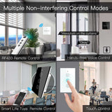 Moes WiFi Curtain Blinds Roller Shutter Switch RF433 Smart Touch Curtain Switch Single Pole Neutral Wire Required US, view 5