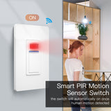 Moes WiFi Smart Light PIR Motion Sensor Light Switch Single Pole Neutral Wire Required 110-125V, view 3