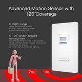 Moes WiFi Smart Light PIR Motion Sensor Light Switch Single Pole Neutral Wire Required 110-125V, view 4
