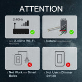MOES Star Ring 2nd Generation Smart Single Pole 3 Way WIFI Switch 1/2/3/4 Gang US Standard, view 2