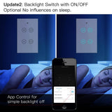 Moes WiFi RF433 Smart Curtain 2 Gang Blind Touch Switch Single Pole Neutral Wire Required US, view 6