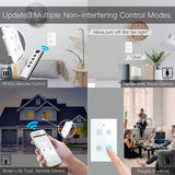 Moes WiFi RF433 Smart Ceiling Fan Light Touch Switch Single Pole Neutral Wire Required US, view 5