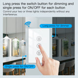 MOES WiFi Dimmer Switch Smart Light Dimmer Touch Panel Switches 1/2/3 Gang US Version, view 4