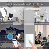 Moes WiFi RF433 Smart  Light Wall Touch Switch  Single Pole 1/2/3/4 Gang US 220V, view 5