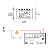 Moes WiFi RF433 Smart  Light Wall Touch Switch  Single Pole 1/2/3/4 Gang US 220V, view 6