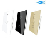 Moes RF433 WIFI Smart Wall Touch Light Switch Glass Panel, 3 Way Multi-Control Neutral Wire Required US Standard, view 2