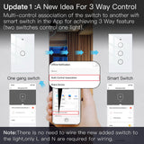 Moes RF433 WIFI Smart Wall Touch Light Switch Glass Panel, 3 Way Multi-Control Neutral Wire Required US Standard, view 3