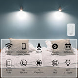 Moes WiFi Smart Switch No Neutral, Push Button Switch, Single Pole 100-120V,  Wire Required No Capacitor US, view 5