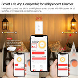 Moes ZigBee Smart Dimmer Switch, Multi-gang Smart Light Dimmer Switch, US Single Pole Neutral Wire Required, view 5