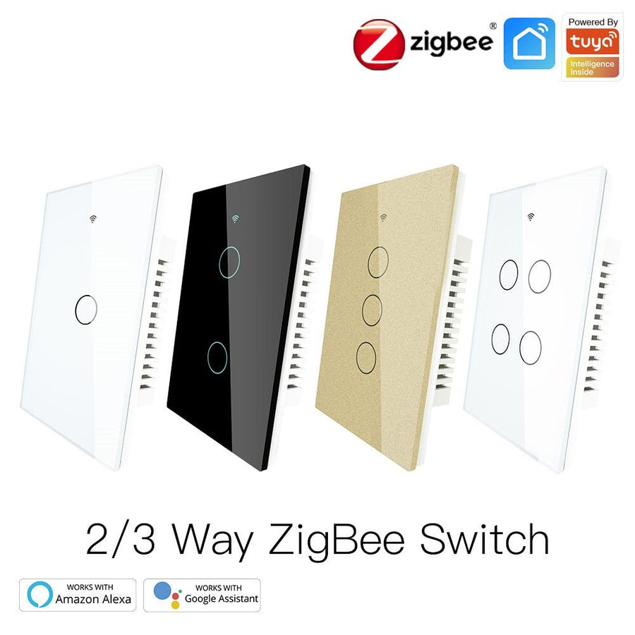 Moes ZigBee Smart Light Touch Switch Multi-Control Neutral Wire Optional No Capacitor US