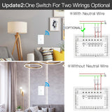Moes ZigBee Smart Light Touch Switch Multi-Control Neutral Wire Optional No Capacitor US, view 3