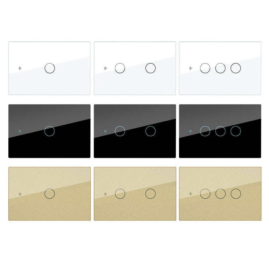 Moes Switch Panel Glass Panel US EU Version 1/2/3/4 Gang (ONLY PANEL without switch)